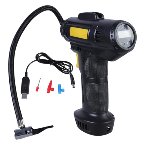 JinGuoZiLP Tire Inflator Cordless Air Compressor with LED Light for Motorbike Balls Digital Electric Portable