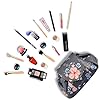 Trousse de Maquillage Lazy avec Cordon de Serrage, Grande capacité, étanche, Portable, Trousse de Maquillage pour Femme et Fille, Gris, 50,8 cm, Trousse de Maquillage à Cordon (Fleur) #5