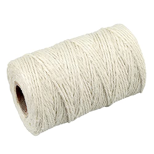 Image of KINGLAKE Natural Jute Twine - 328 Feet, Arts & Crafts, Christmas, Durable Packing String, Beige