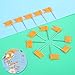 Yetaha 100PCS Flag Push Pins for Colorful Marking Tacks Travel Map Thumbtacks for Bulletin Cork Board World Map Picture DIY Craft Home School Office (Orange)