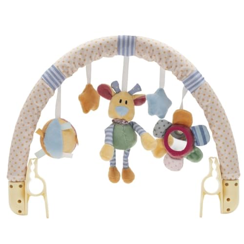 Jouet pour poussette ours en peluche, fleurs et étoiles en tissu doux pour bébé