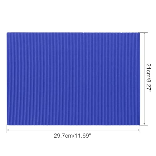 Image of uxcell 10pcs Corrugated Cardboard Paper Sheets,Dark Blue,11.69-inch x 8.27-inch,for Craft and DIY Projects