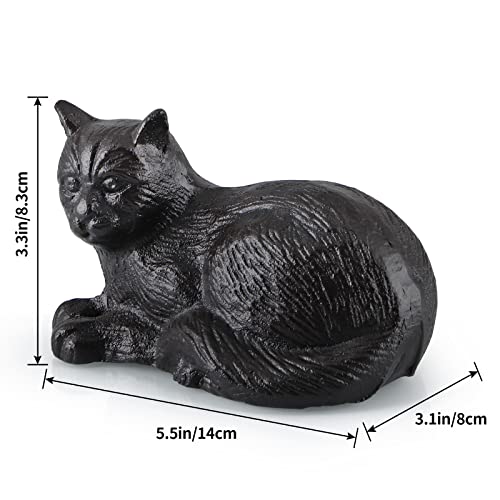 Estatua de gato de hierro fundido MOLIGOU decorativa miniatura 3