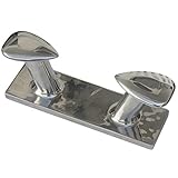 MarineNow Double Horn Bollard Boat Cleat Heavy Duty Marine 316 Stainless Steel (8')