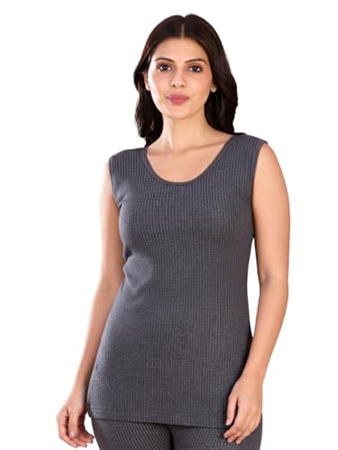 Image of Lux Inferno Women's Thermal Slip Vest | Sleeveless Round Neck Warm Innerwear Top
