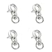 Mini Chrome Lobster Claw Trigger Snap Hook with Swivel Eye - Pet Leash Purse Strap - 1-1/4"L x 1/4" Hook - Choose 1 or 4pc Set