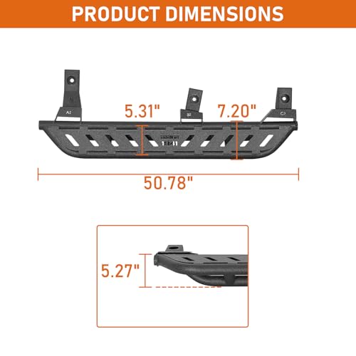 Estribos laterales para Jeep Wrangler 1997-2006 miniatura 5