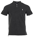 Ralph Lauren Polo de manga corta de corte clásico, Negro , L