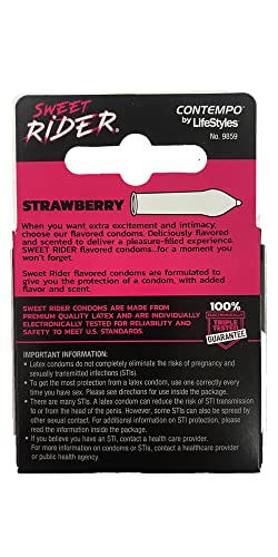 Best Strawberry Flavored Condoms - 3 Pack Sweet Fruit Flavor (Strawberry) #TOP1