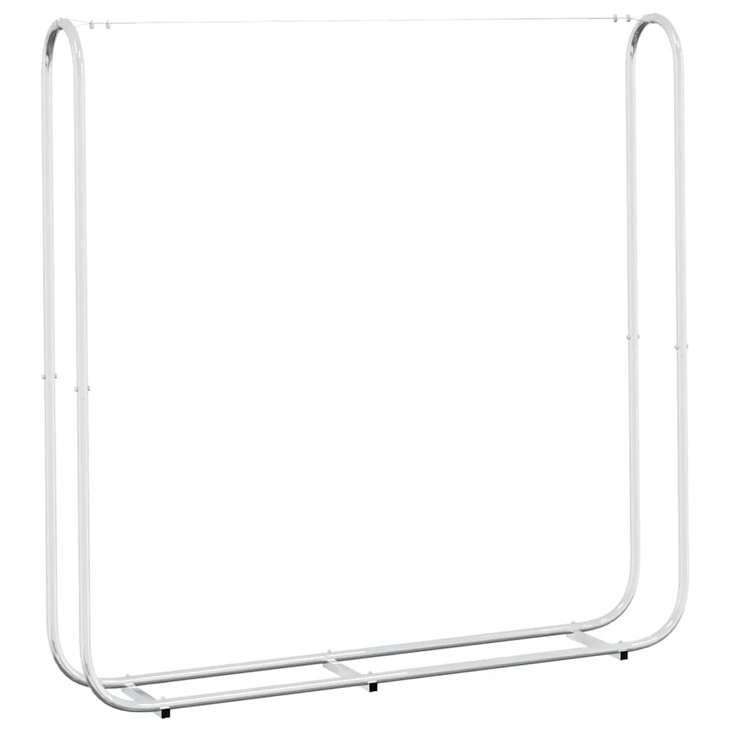 Portalegna da ardere con copertura antipioggia, 150 x 25 x 150 cm, in acciaio zincato