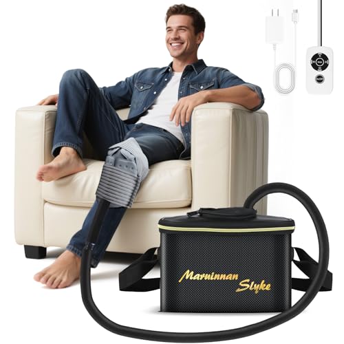 Portable Ice Machine for Knee After Surgery, Cold Therapy Machine with Programmable Timer, Knee Replacement Recovery System for Pain Relief with Cold Fluid, Suit for Shoulder, Hip and Ankle