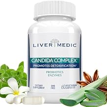 Candida Complex Digestive Enzymes Probiotic Cleanse Supplement Oregano Oil, Wormwood, Black Walnut Hulls, Slippery Elm, Ashwagandha, Caprylic Acid, Grape Seed Extract, NonGMO 120 Caps