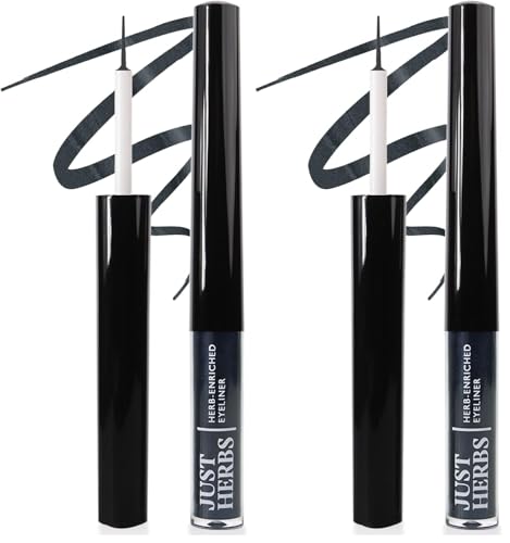 Image of Just Herbs Eyeliner Waterproof and Smudge Proof, Long Lasting Eyeliners 2.5g (Smoky Charcoal) (Pack of 2)