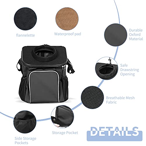 Pet Carriers Backpack Bicycle Basket, Adjustable Dog Back Pack Travel Bag, Fit for Travel, Hiking, Camping, Outdoor Bike… - Image 3