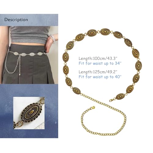 Metal Belts Boho Waist Chain Western Belt for Women3