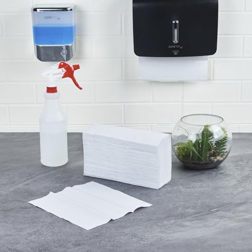 Image of Restaurantware-Paper Towels 9.5 x 9.25 Inch 250 Commercial Paper Towels Multifold Hand Towel 1 Ply Dispensers Sold Separately White Paper Towels M Fold With Full-Dot Embossing (Pack of 3)
