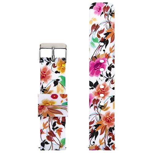 CMIOUEO 18MM Width Silicon Watch Band for Withings Activite Steel HR/Pop/Fossil Q Gen 3 Venture/Gen4 Venture/Venture HR/Ticwacth C2/Huawei B5 Smart Watch