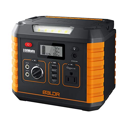 BALDR Portable Power Station 330W, 2019 Updated Portable Solar Generators for home use