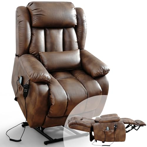 Image of Infinite Position Lay Flat Power Lift Recliner Chair for Elderly, Ochre