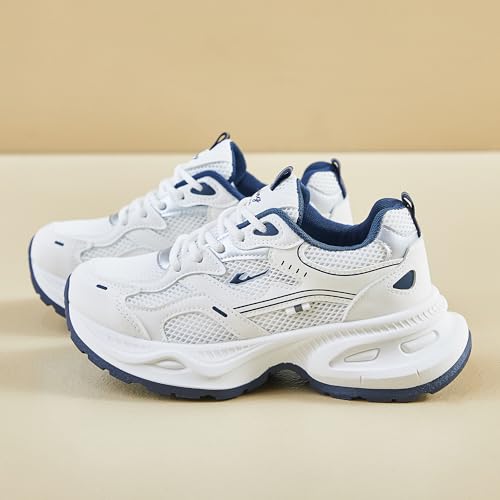 Women's Fashion Chunky Sneakers Breathable Mesh Platform Sneakers Retro Lace-Up Casual Tennis Shoes2