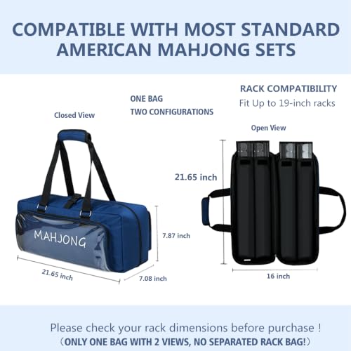 Bolsa integrada para Mahjong americano con compartimientos miniatura 7