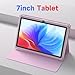 Android 14 Tablet 7 inch Tablets with Case, 8GB RAM 32GB ROM 1TB Expand, Quad-Core Processor Tablet PC, 1024 x 600 IPS Screen, Dual Camera, 3000mAh Battery, Bluetooth, WiFi, GMS, Widevine L1, Pink