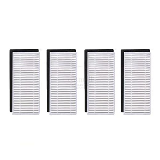 For Eufy Robovac 1 1S 30C 15C 12 Tillbehör Reservdelar Vakuumrenare Byte Kit Roller Side Borste Mop Cloth HEPA-filter (Color : 4PCs HEPA Filter)
