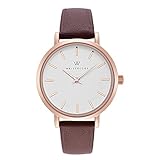 WRISTOLOGY Charlotte Petite Womens Watch Rose Gold Metal Brown Leather Ladies Changeable Strap Band
