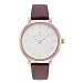 WRISTOLOGY Charlotte Petite Womens Watch Rose Gold Metal Brown Leather Ladies Changeable Strap Band