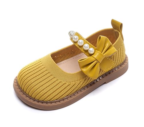 Girls Dress Shoes Princess Wedding Party Ballet Pearl Flats for Toddler/Little Kid
