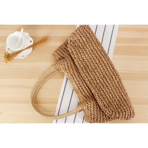 Bolso Tote de Paja para Mujer, Grande, Tejido miniatura 6