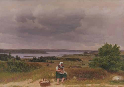 Impression Sur Toile Lac Fure Eckersberg Évocation de la Nature Danoise pour Salon