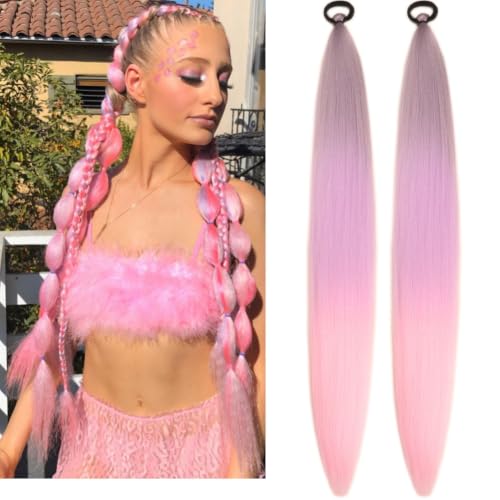 Rainbow Braid Ponytail Hair Extensions for Kids Hair Ponytail Pieces