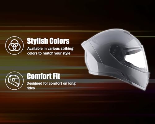 Image of Vega Ranger Full Face Motorcycle Helmet with Lightweight Shell, Shock-Absorbing Interior, Comfortable Liner, Ventilated Fit, Aerodynamic Build, and Trendy Anthracite Finish Anthracite L