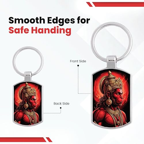 Image of Stylish Metal Keychains with Permanent Glossy Print - Inspirational Quotes & Spiritual Designs - Perfect Key chains for loved ones, Personal Use, Gifts & Return Gifts