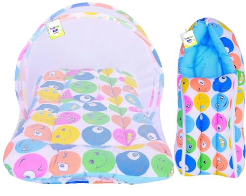 Image of Toddylon Baby Bed New Born Baby Bedding Set | Baby Bags | Mattresses | Mosquito Net | Foldable Mattress | Cotton | Baby Bed with | Gadda Set (0-6 Month) (3PCS Set)