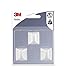 3M 96023 Gancio Adesivo Forma Rettangolare, 3 Ganci, Bianco, Set di 3 Pezzi