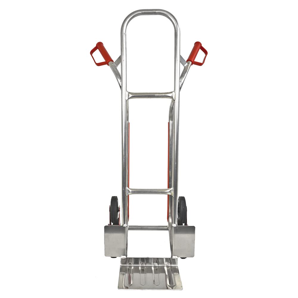 Trestles Profi Sackkarre Alu Aluminium 200kg S04HSAlu Treppensteiger Vollgummireifen Transportkarre | Treppenrutschkufen | Radschutz | große Schaufel | Sicherheitsgriffe | Sternräder