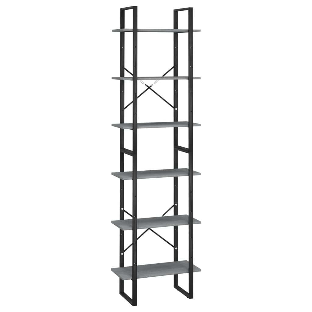 Genérico Estantería de almacenamiento gris 60 x 30 x 210 cm de madera de pino macizo, estante de pie versátil para cocina, sala de estar, sótano, taller o uso doméstico y profesional, expositor
