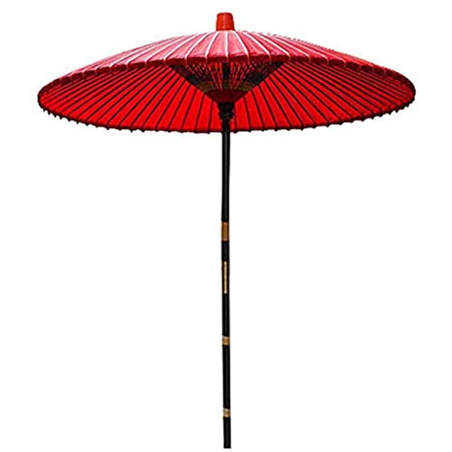 Ombrelle de jardin en papier huilé rouge pour terrasse et shooting