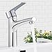 BONADE Wasserhahn Bad Chrom, Armatur Einhebel Waschtischarmatur, Moderne Waschbeckenarmatur, Waschbecken Mischbatterie Badarmatur mit Heiß und Kaltwasser, Waschbecken Badarmatur Badezimmer
