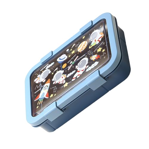 教育動物テーマ弁当ボックス子供のための漏れ防止 1500 ミリリットル電子レンジ安全ランチ容器アクセサリー流出防止弁当箱