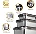 GENICOOK FENGER FEN GE Stainless Steel Food Storage Containers | Bento Lunch Box, Metal Meal Prep Food container, leak proof&airtight lids for Kitchen,reusable&stackable Set of 3 (21oz/43oz/76oz).