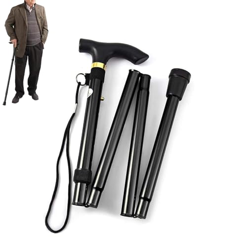 Lightweight Aluminum Trekking Poles, Foldable Adjustable Walking Sticks with Ergonomic Handle for Hiking, Elderly, Travel - Durable & Portable Design