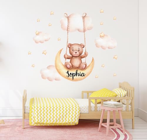 Vinilo Decorativo Personalizado Oso para Pared Infantil miniatura 3