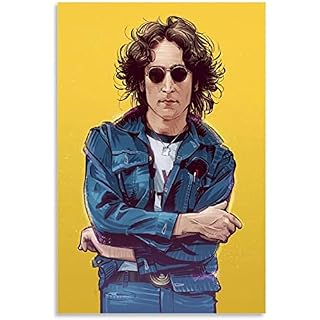 chuanglanja Impression sur toile60*90cm sans Cadre John Lennon The Beatles Rock Band Comic Wall Art Photo Impression… - Les Beatles, Paul McCartney, John Lennon, RIngo Starr, George Harrison