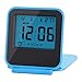 Réveil Thermomètre Pliant ABS Réveil Numérique Voyage sur Table Portable Pliable avec TempéRature Calendrier Date(Blue)