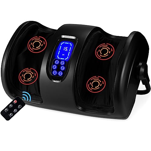 Best Choice Products Foot Massager Machine Shiatsu Leg Massager, Therapeutic Reflexology Calf Massager W/Blood Circulation, Nerve Pain, Deep Kneading, High-Intensity Rollers - Satin Black #TOP26