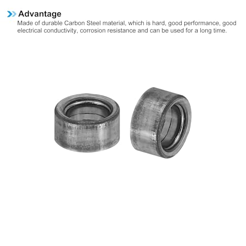 PATIKIL M5 Stahlabstandshalter, 20 Stück Metallabstandshalter Stahl 5,2 mm ID x 8 mm OD x 4 mm L Kohlenstoffstahl Abstandshalter Rund für 1/5 Zoll oder M5 Schraubenbolzen