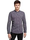 TOM TAILOR Denim Herren Hemd mit Struktur 1008086, 10334 - Black Iris Blue, L